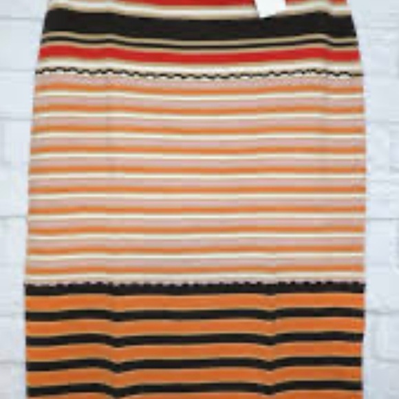 Dresses & Skirts - MARNI Uniqlo Women Merino Blend Striped Knitted Skirt Dark Brown M NWT
